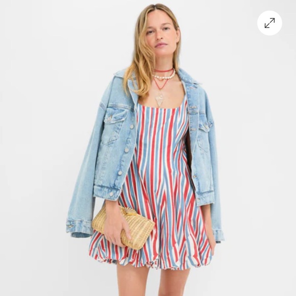 Tuckernuck Red and Blue Striped Midi Dress - Picture 2 of 4